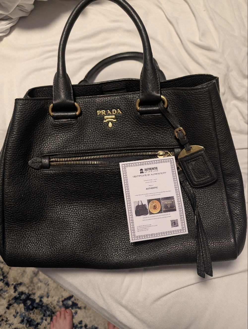 Prada Vitello Daino Leather Shopping Tote